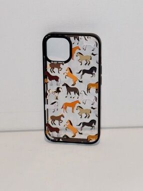 iPhone 14 Horse Print Clear Phone Case
